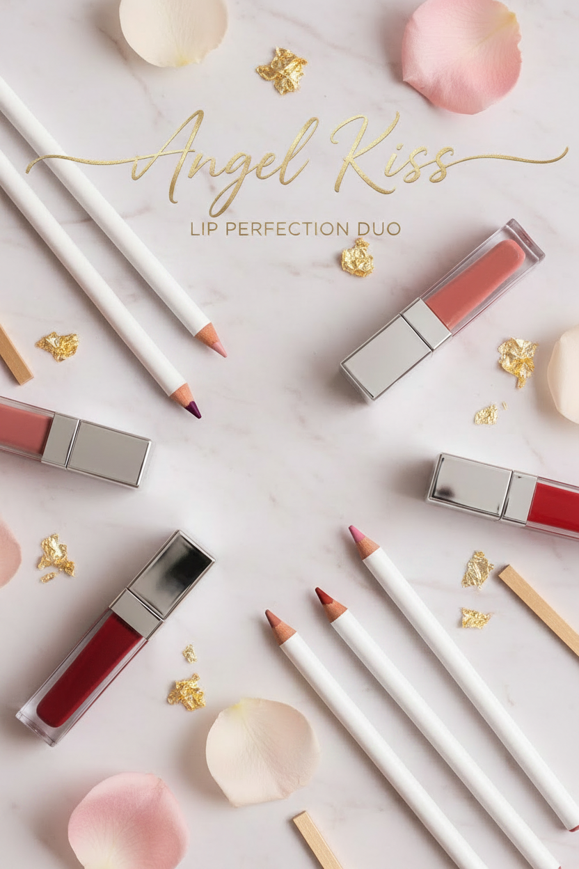 Lip Gloss + Liner Combos - Clean White Pencils