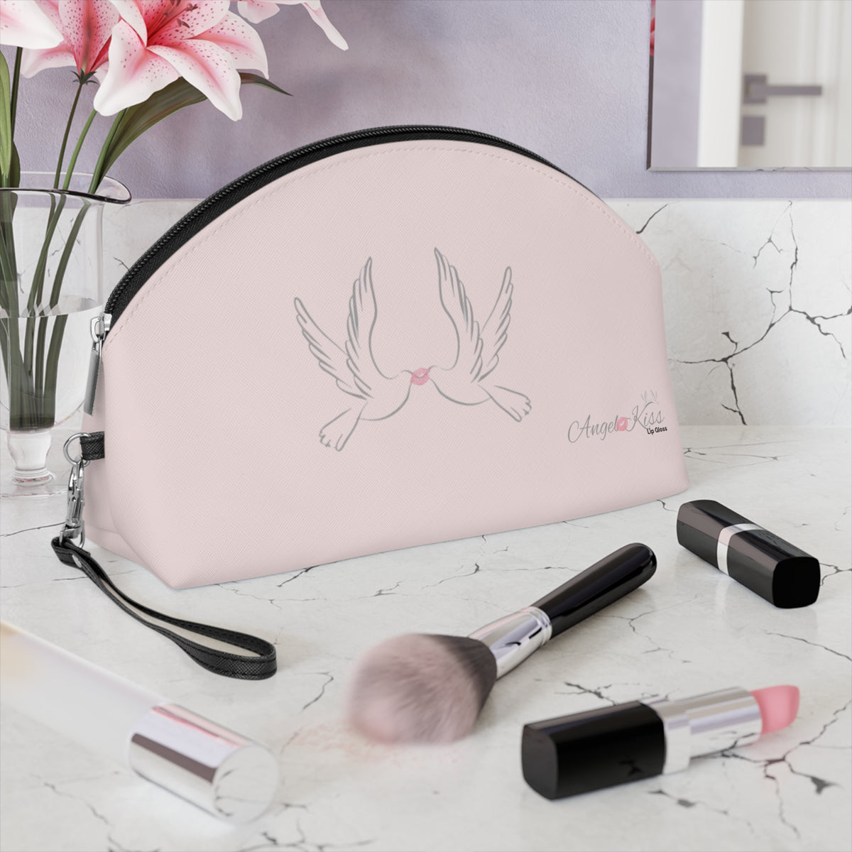 Angel Kiss Makeup Bag - Pink