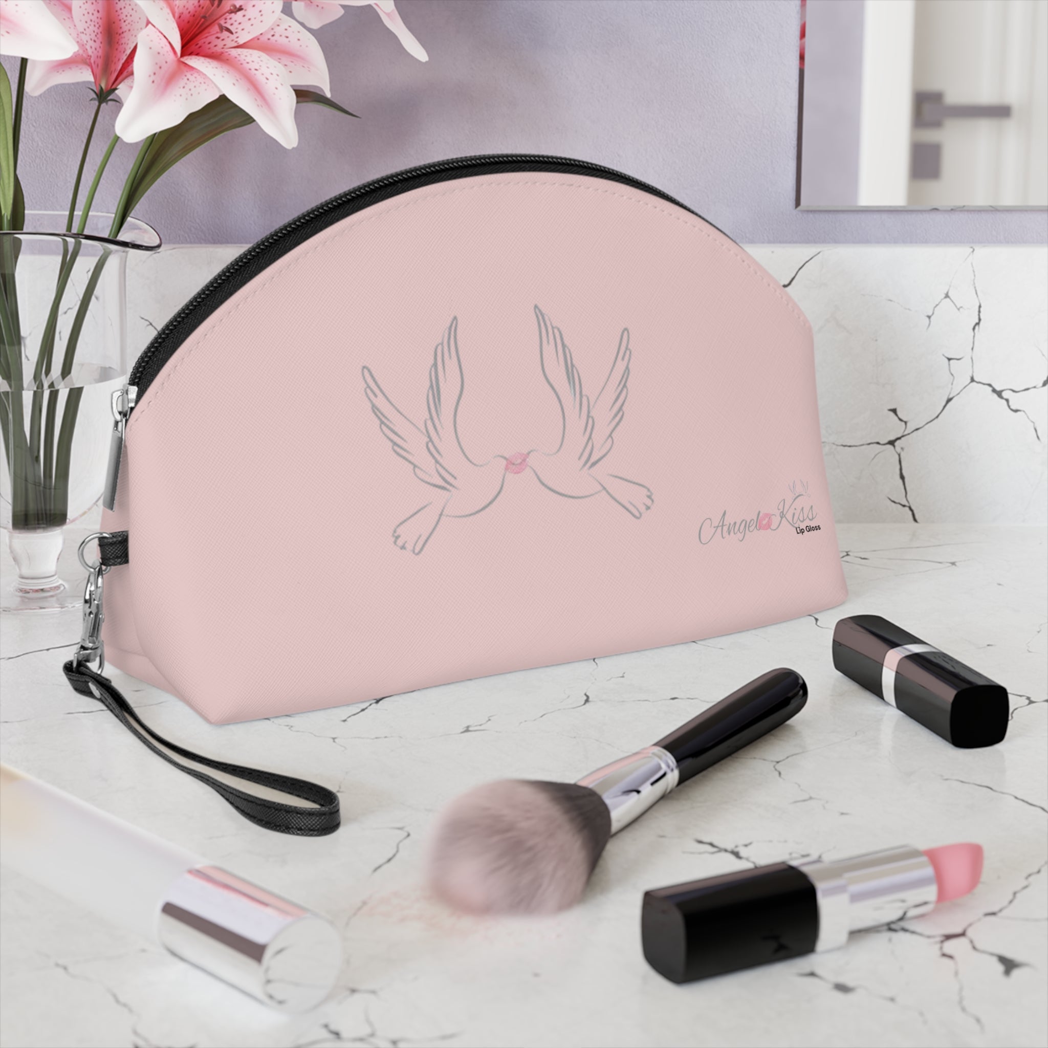 Angel Kiss Makeup Bag - Pink